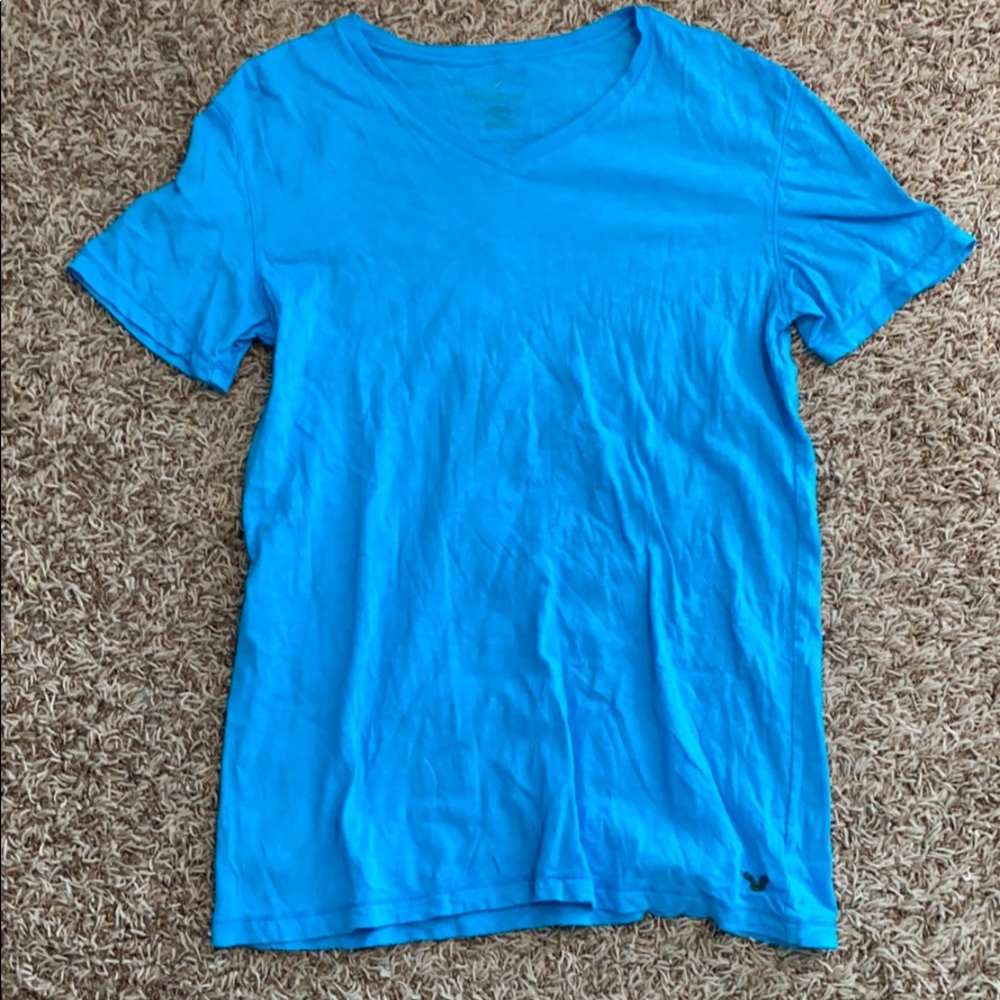 Blue American Eagle V-neck